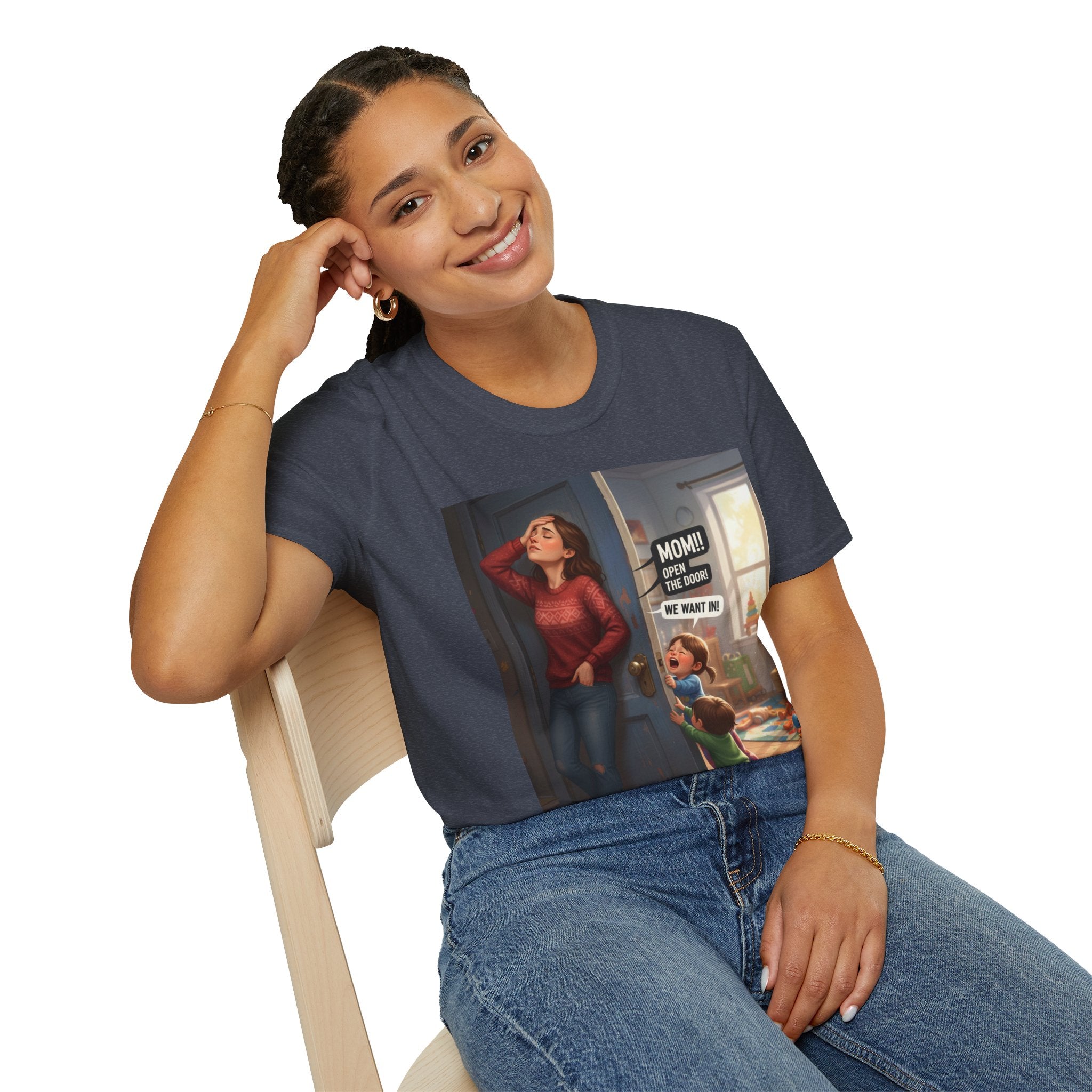 Funny Mom T-Shirt — "Taking 1 Minute" Parenting Humor Tee
