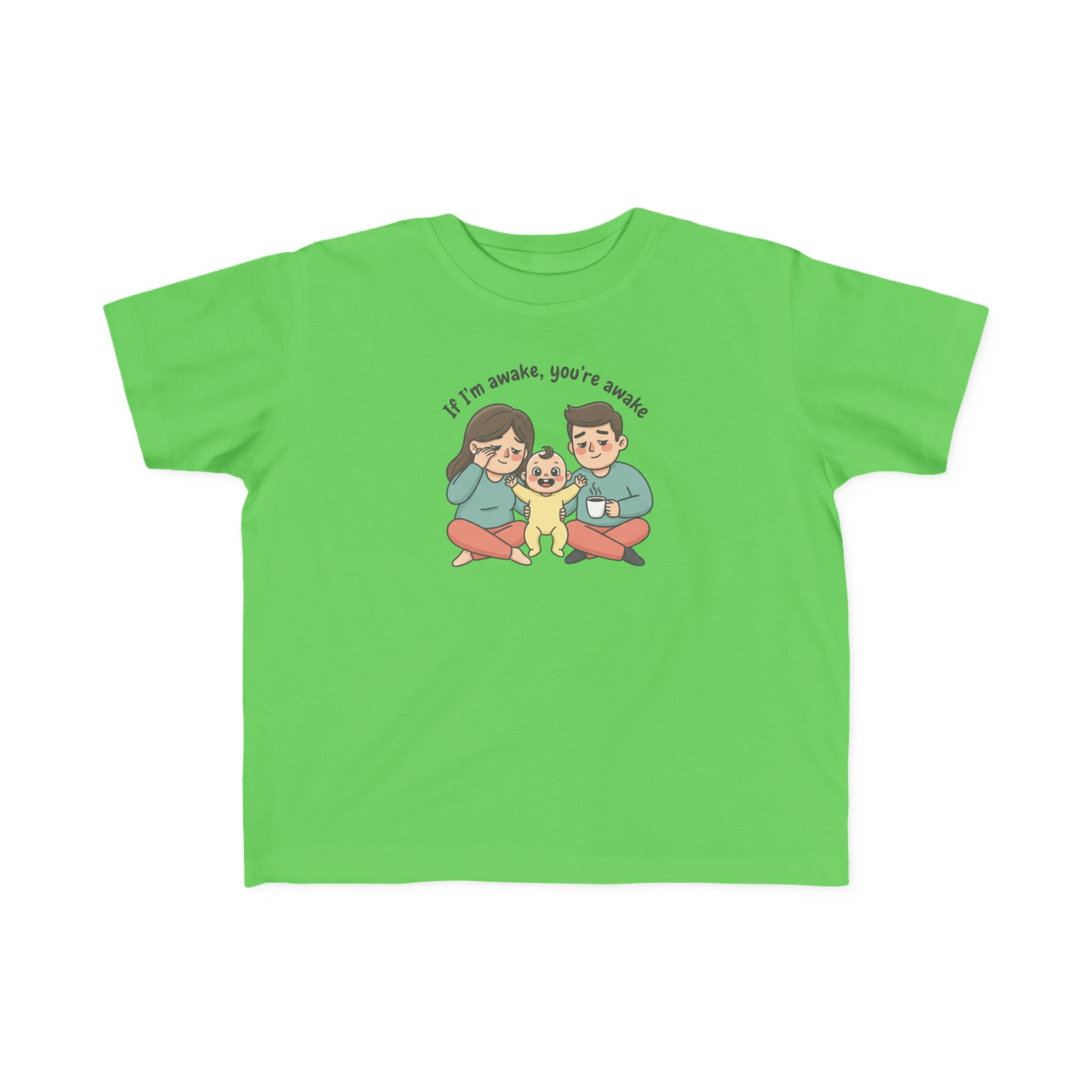 Toddler Tee — 'Tired Parents, Awake Energetic Child' Cute Kid Shirt