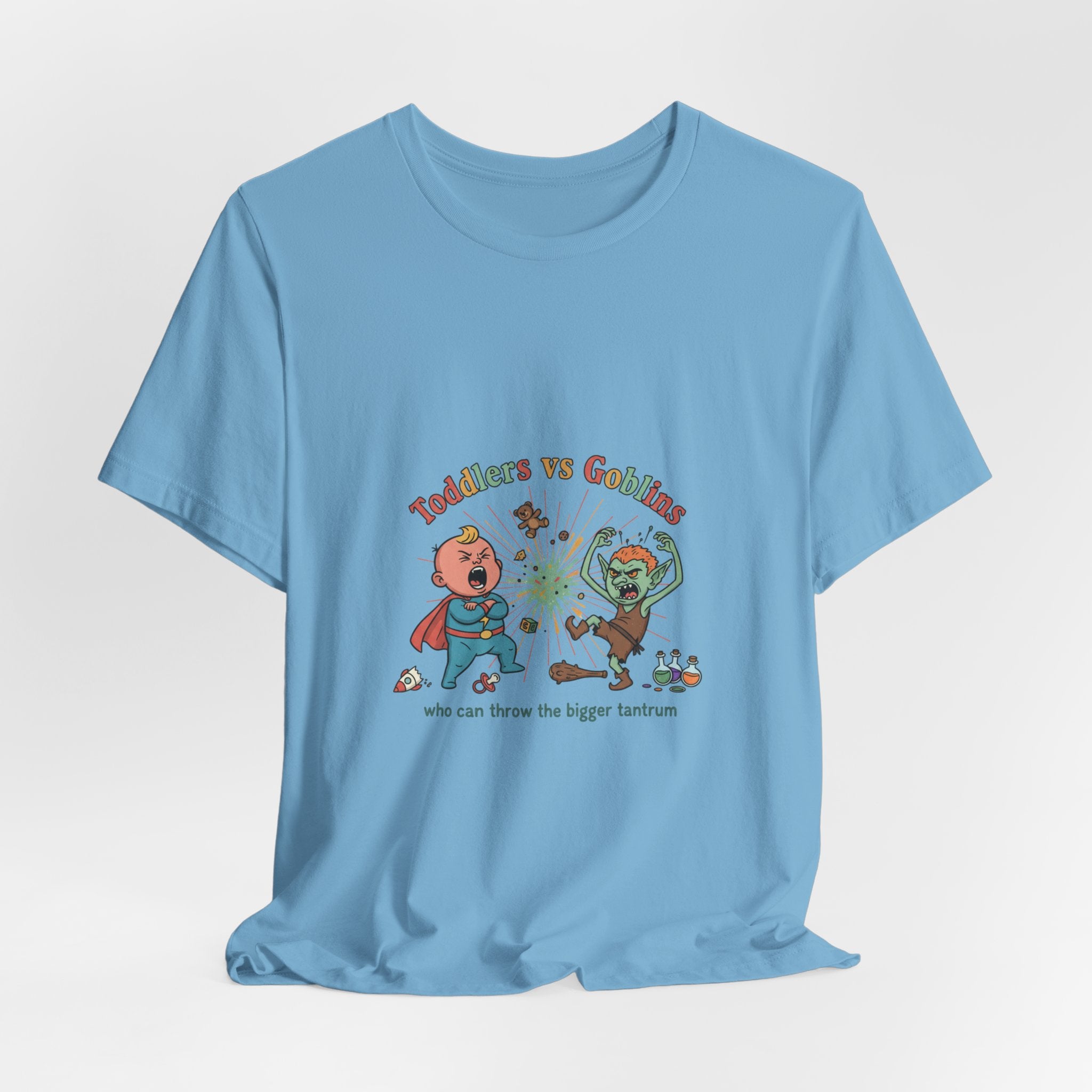 Goblins vs Toddlers T-Shirt — "Who Can Throw the Bigger Tantrum" Funny Kids & Parent Shirt