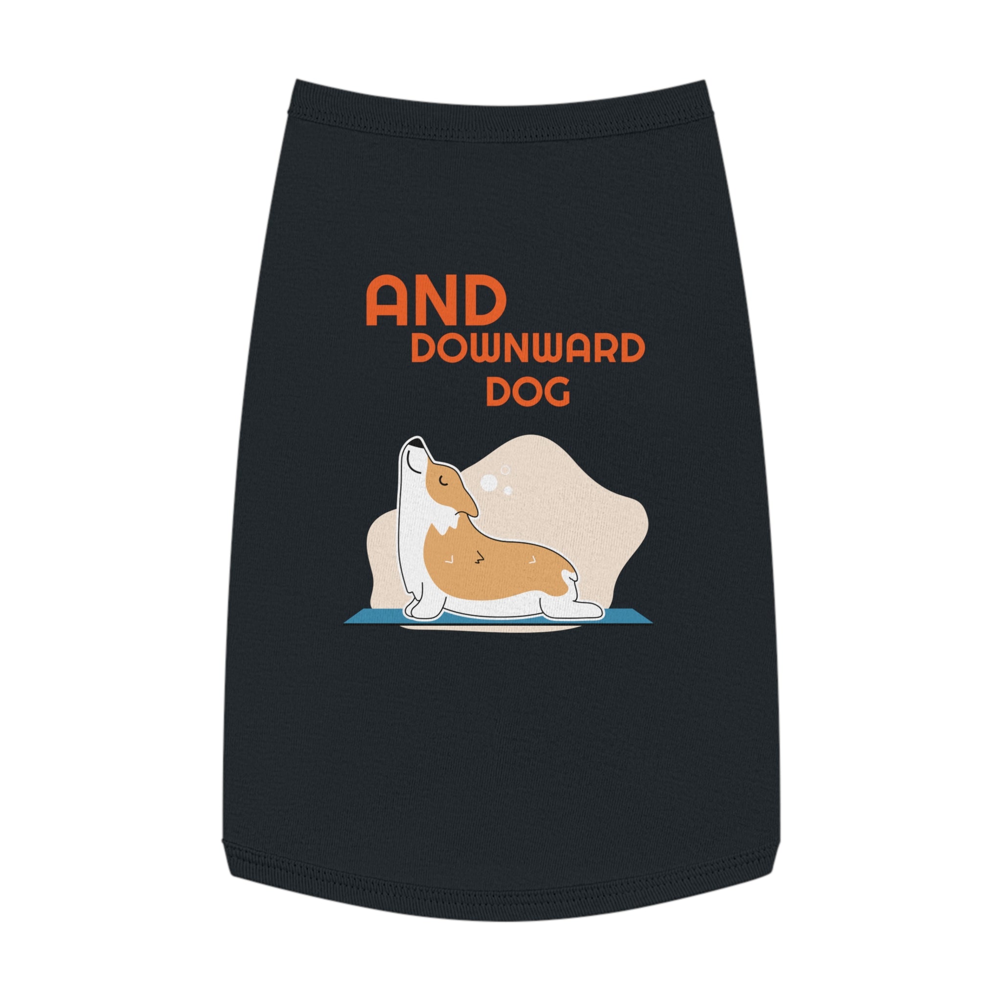And Downward Dog Corgi Pet Tank Top — Cute Yoga Dog Shirt for Small Dogs