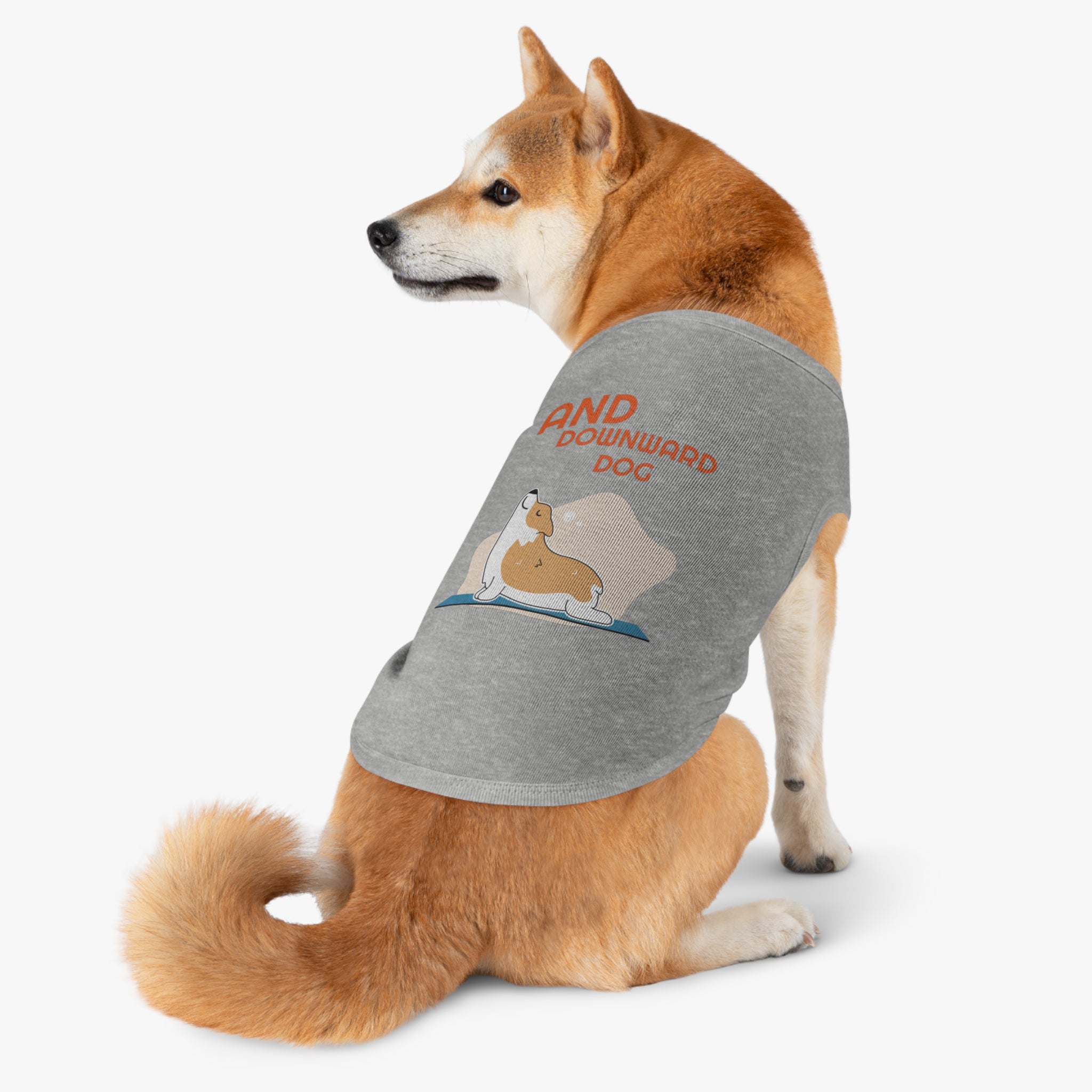 And Downward Dog Corgi Pet Tank Top — Cute Yoga Dog Shirt for Small Dogs