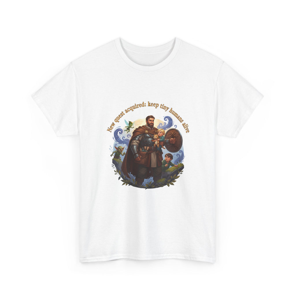 New Quest Acquired: Keep Tiny Humans Alive Dad Shirt — Father's Day Tee