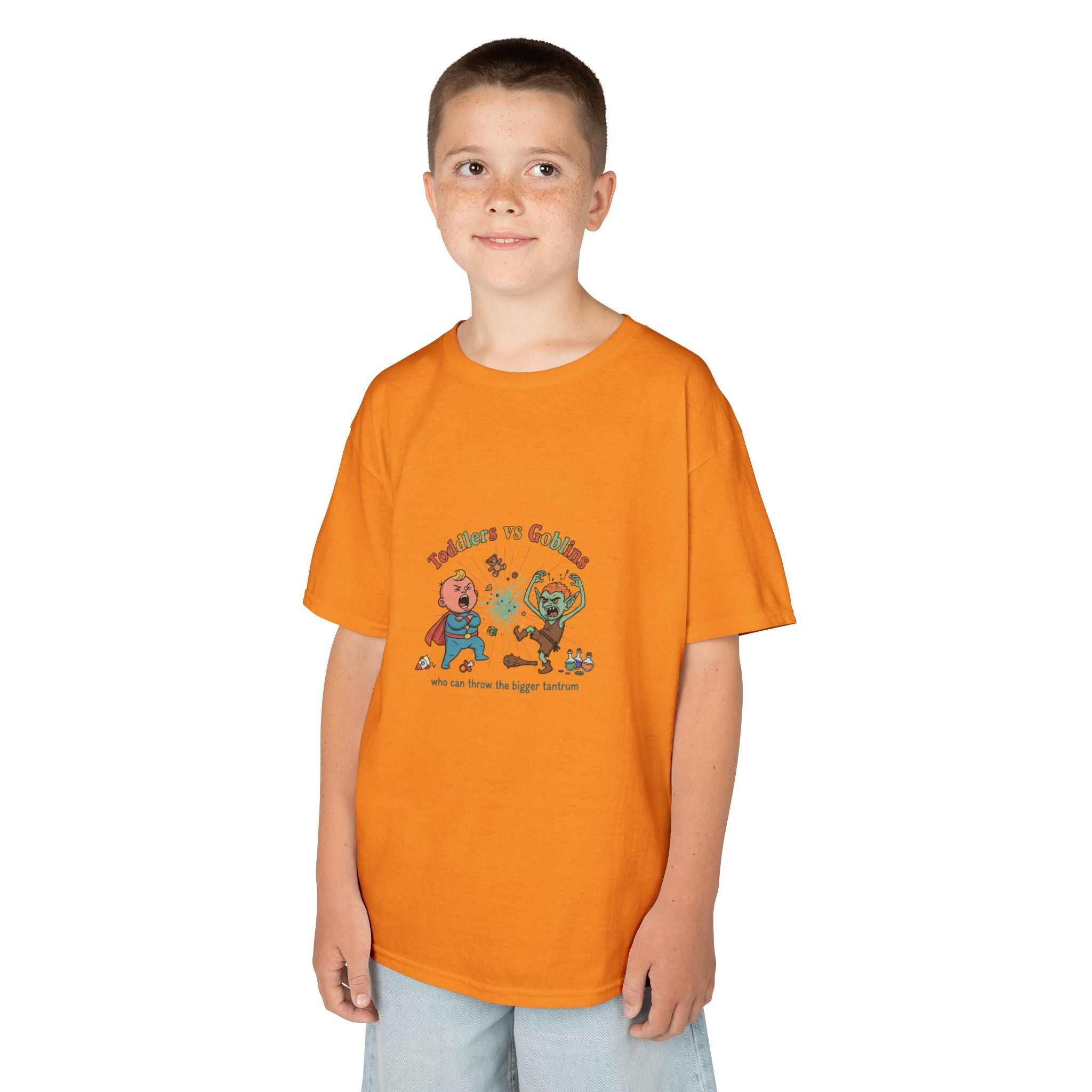 Toddlers vs. Goblins Kids T-Shirt — 'Who Can Throw the Bigger Tantrum'