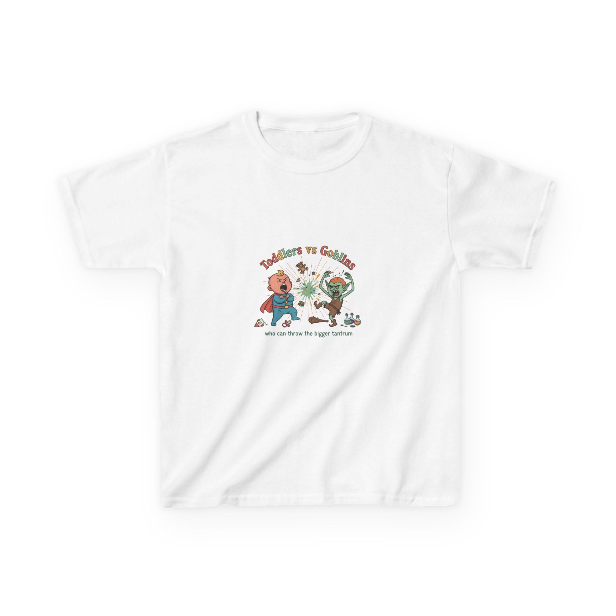 Toddlers vs. Goblins Kids T-Shirt — 'Who Can Throw the Bigger Tantrum'
