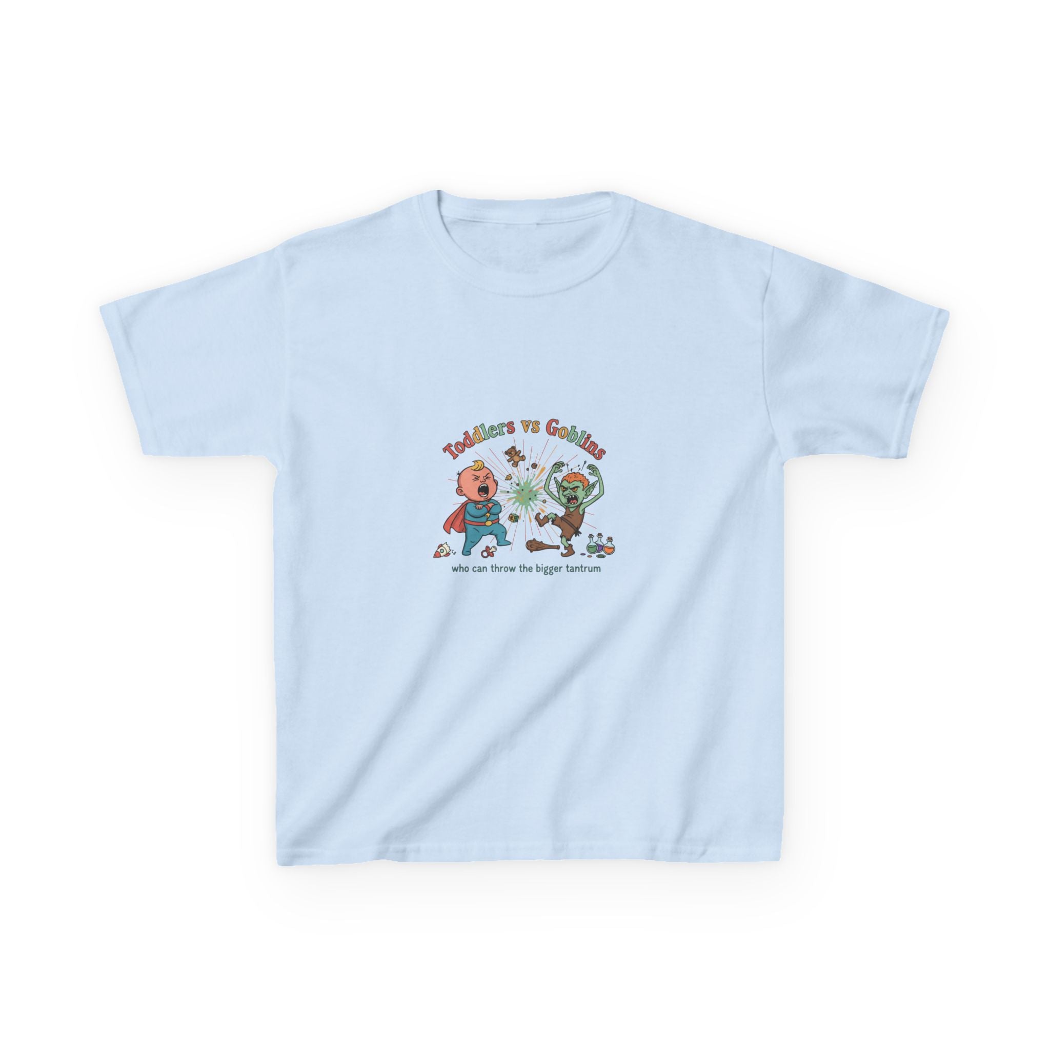 Toddlers vs. Goblins Kids T-Shirt — 'Who Can Throw the Bigger Tantrum'